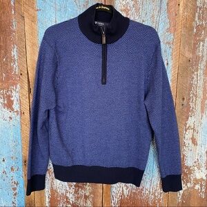 Daniel Cremieux Merino Wool Blue Chevron Sweater